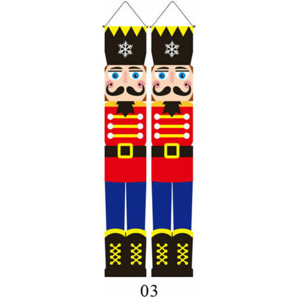Nötknäppare Banner, Veranda Väggdekoration Soldat Modell Nötknäppare Jul Banner 180cm LYCXAMES