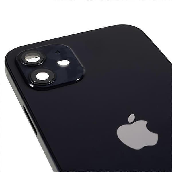 Til iPhone 12 6,1 tommer Bagbatterihus Dæksel+Midterpladeramme+Sideknapper Udskiftningsdel Multicolor Black