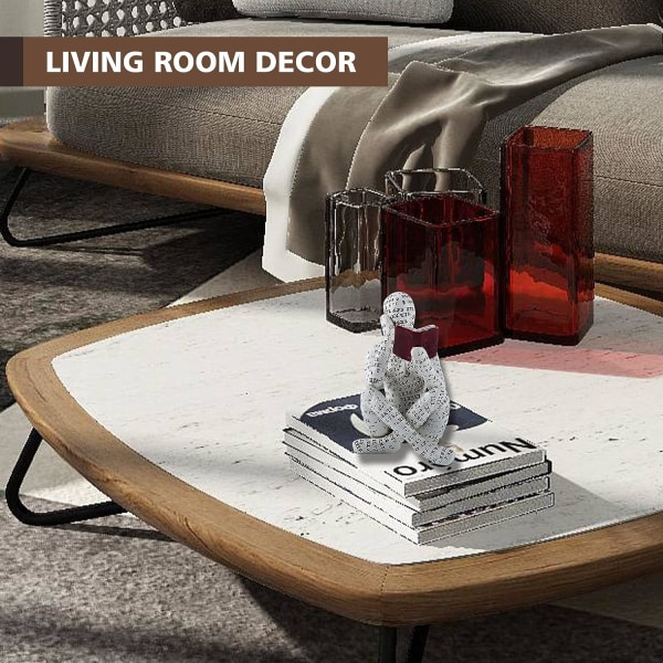Kodinsisustusmassaa lukeva ladypatsas moderni abstrakti koristeellinen hyllypöytä olohuoneen työhuoneeseen A