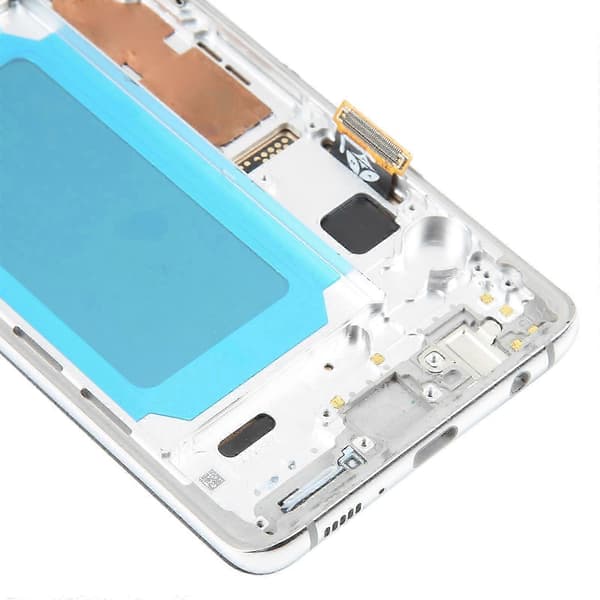 TFT LCD-skärm för Samsung Galaxy S10 SM-G973 Digitizer komplett enhet med ram, stöder inte fingeravtrycksidentifiering Silver