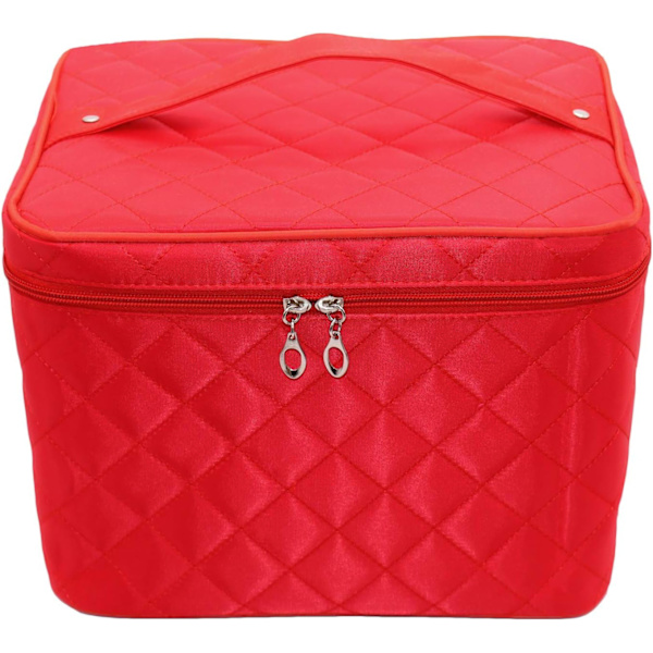 Makeuptaske, stor toilettaske til kvinder, organizer, bærbar