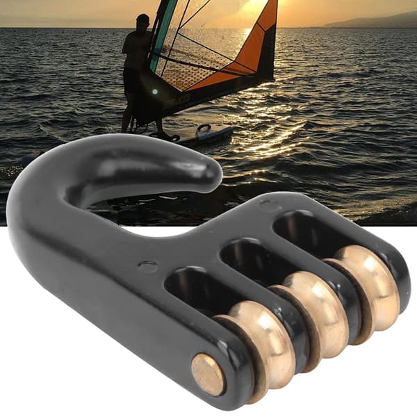 Aluminiumslegering Sort Universal windsurfing rig pulley krog 3 rulle hjul Windsurfing Hardware Tilbehør