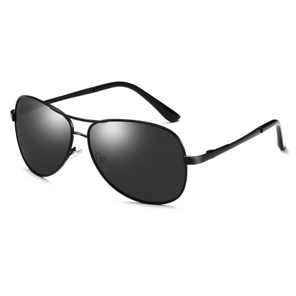 Solbriller Polariserede solbriller Solbriller til mænd Varicolor fjederben (C1 sort stel med sort og grå linse)