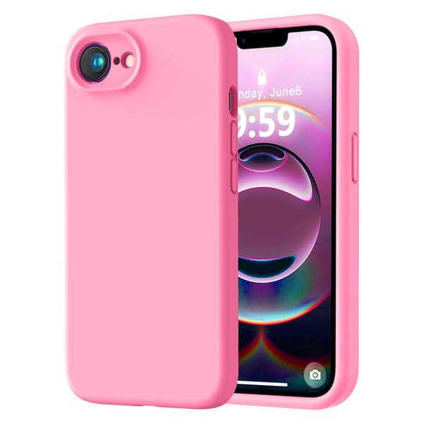 iPhone 16E Deksel med Mikrofiber & Anti-skli Grå