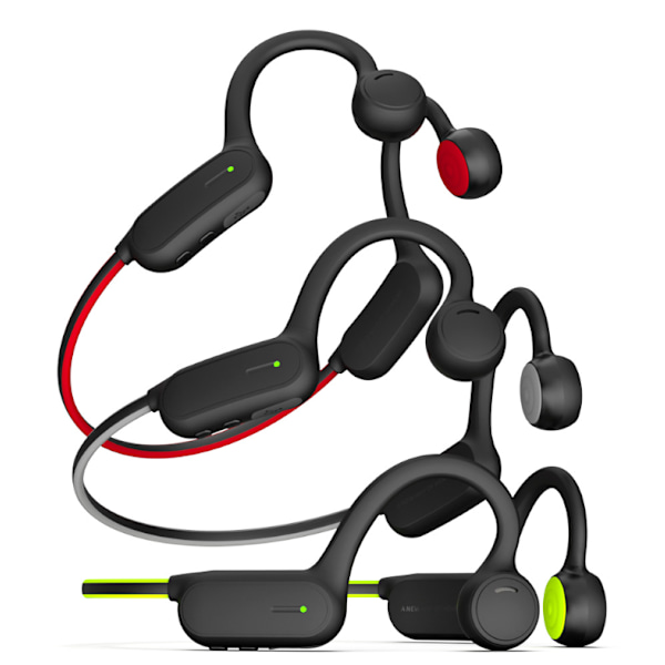 Vedenpitävät Bluetooth 5.0 Bone Conduction -korvakuulokkeet (musta ja vihreä)