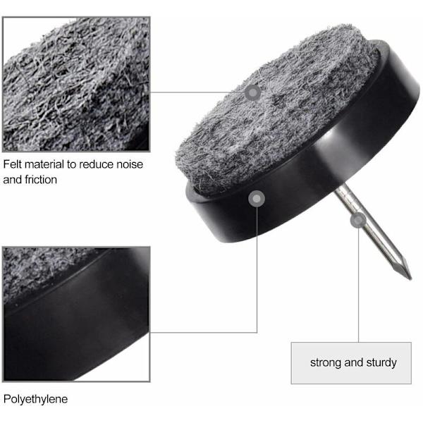 48 stycken24 mm bruna pälsnaglar förtjockade nylon ,