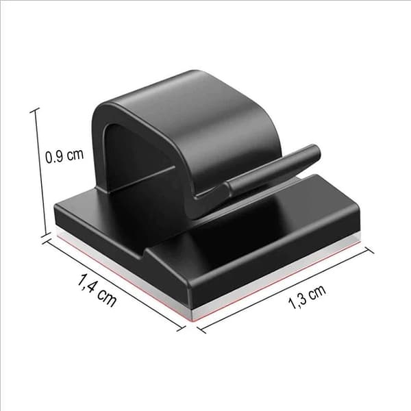 50-Pack - Self-Adhesive Cable Holders - Cable Clips 57 50-pack Svarta