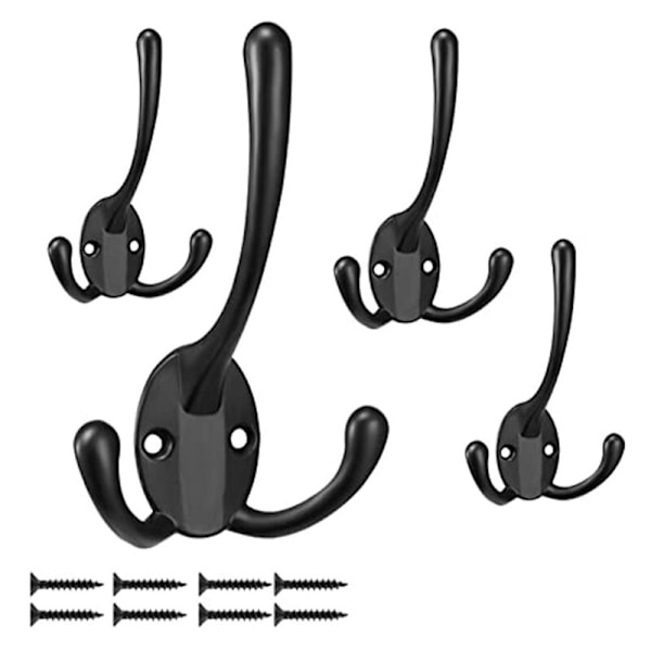 Svart*5 Bakdörr Krokhängare Vägghängande Modern Minimalistisk Legering Retrolager Heavy Duty Krok Lämplig för hem