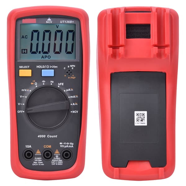 UNI-T UT136B Digitalt Multimeter Automatisk Område Kapacitans Modstandstester