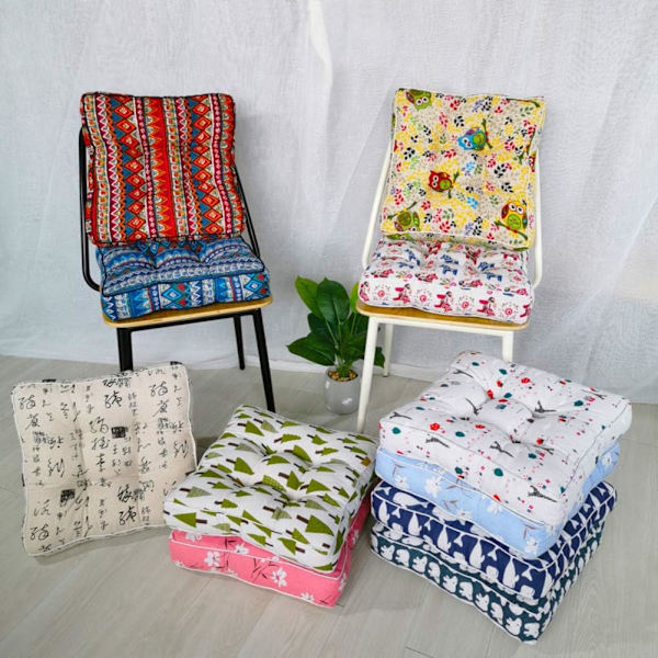 Firkantede seteputer, ekstra tykke stolputer, japansk stil tatami setepute Office Soft Meditate Crowded-s 45x45x10cm,