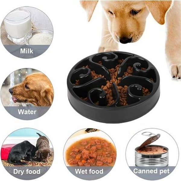 GamAnti Glutton Dogs - GamD langsom foder til hunde, labyrintformet skridsikkert foder til kæledyr, fremmer sund kost og langsom D