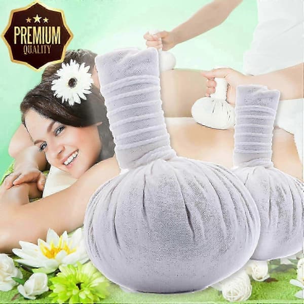 Sæt med 12 urtebaserede varme kompresbolde til massage og varmeterapi, 200 g stykket