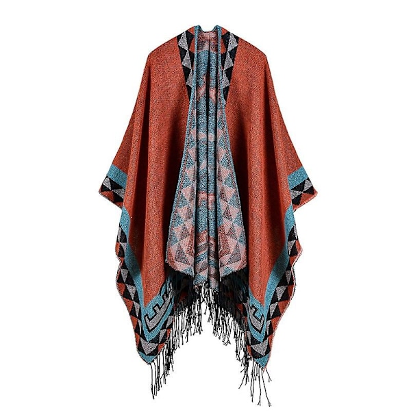Diamond Fringe sjal för damer Orange