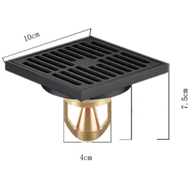 Täyskuparinen magneettinen levitaatio kylpyhuoneessa tukkeutumista estävä suihkuhuone ja deodoranttilattiakaivo (Qinggu)