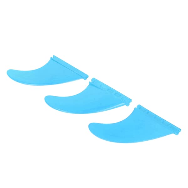3 Sæt PVC Thruster Finner Surfbræt Tilbehør Longboard Stand Up Paddle Blå