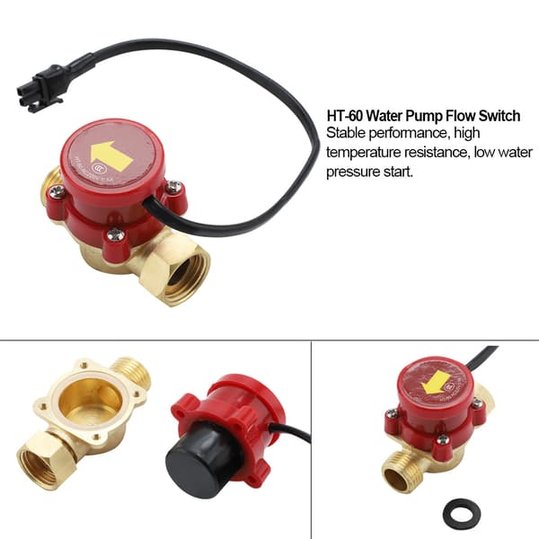 HT 60 Vandpumpe Flow Sensor Switch AC220V 05A G1 2 Tommer Gevind 1 Styk
