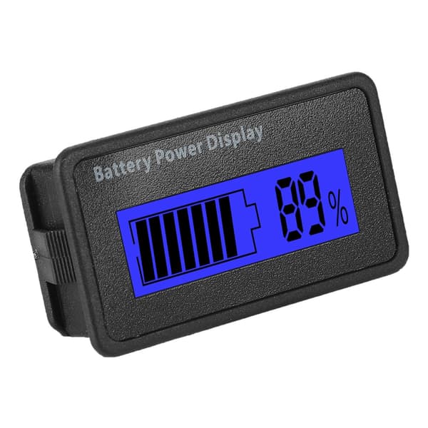 Blå Bagbelyst GY-6H Batteri Strøm Display 12-48V Universal Batterikapacitetsindikator Voltmeter