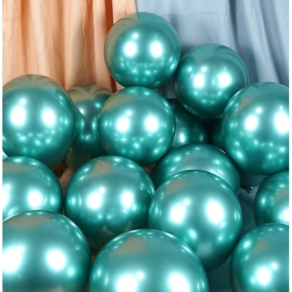Guldlatexballonger, set, födelsedagsfestdekoration latexballonger—17Grön,
