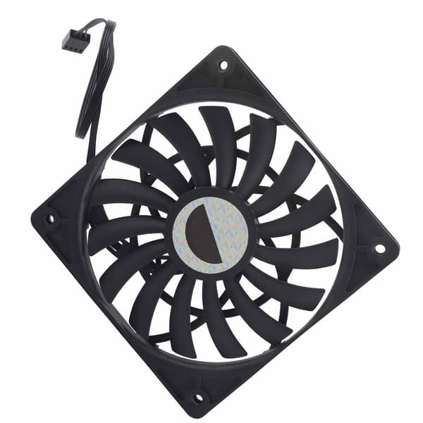 F12012 Computer CPU Køleventilator Ultratynd Stationær Computer Køler Ventilator (4PIN Sort)