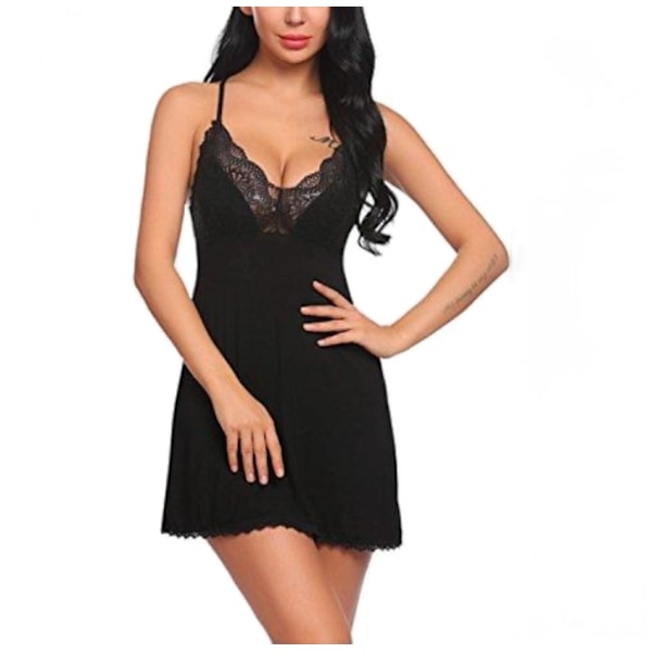 Kvinders nattøj Sexy Chemise Lingeri Bomuldsnatkjoler M