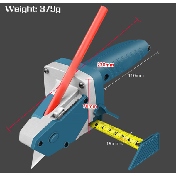 Skjæreverktøy Gips skjæreartefaktverktøy med målebånd Scribe skjærebrettverktøy for trebearbeiding