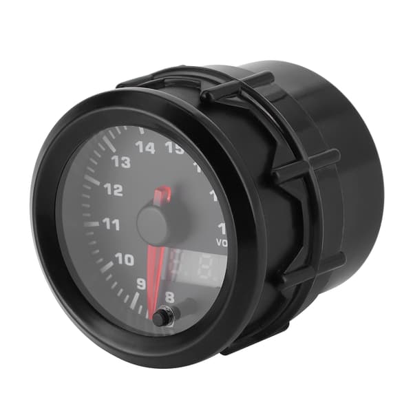 Digital Voltmeter 52mm 2in 7 Farve LED Universal 12V Racerbil