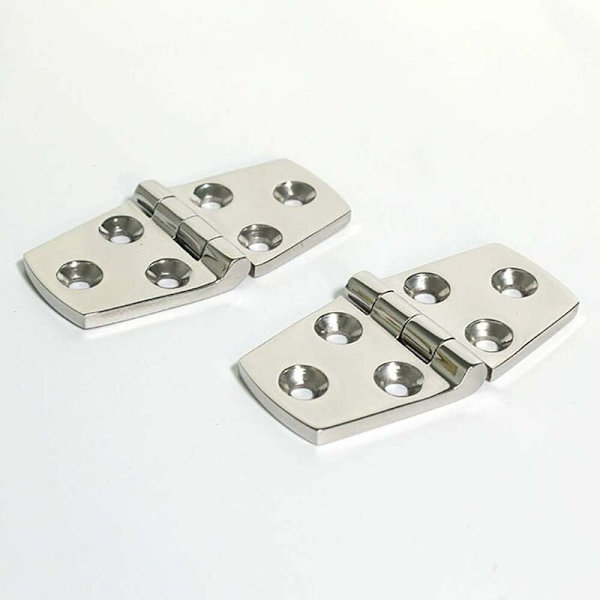 4 stk 38*76 rustfrit stål 316 trapezformet seks-hullers foldehængsel foldehængsel hardware bådhængsel，Til boligmøbler,
