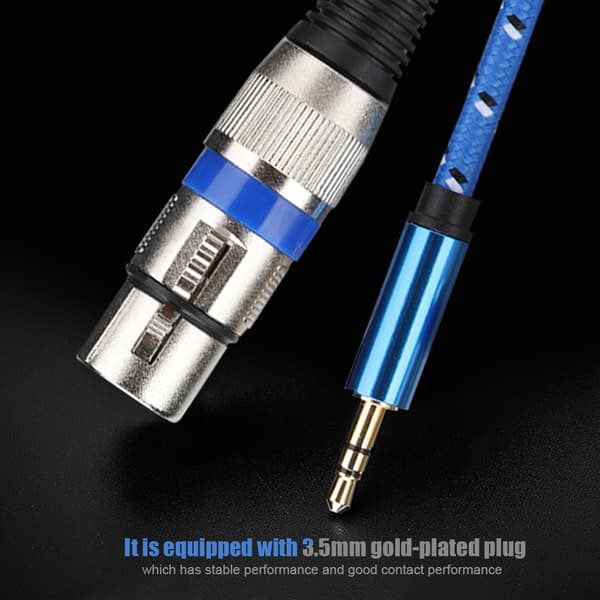 3,5 mm Stereo til XLR Hunn Audio Kabel Plugg Adapter Patch Cord Line 3 Meter