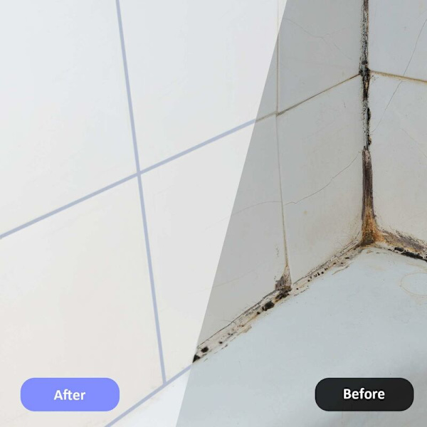 Kakelfogpenna Wall Grout Restorer Pen Repair Marker Grout Filler Penna för väggkakelrestaurering Badrumsgolv (Ljus Gr.