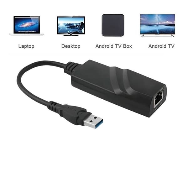 [HT]USB 3.0 HUB 10/100/1000 Mbps USB til RJ45 Gigabit Ethernet LAN Netværksadapter til PC Bærbar 0.1