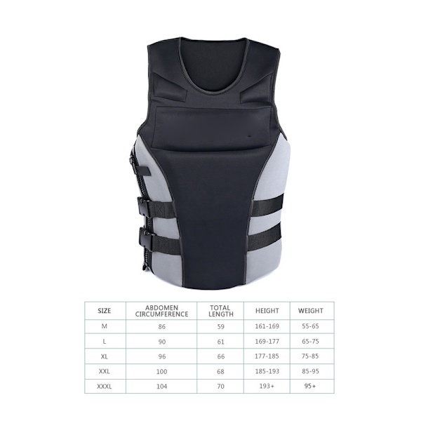 Redningsvest sort vest flydevest (L)