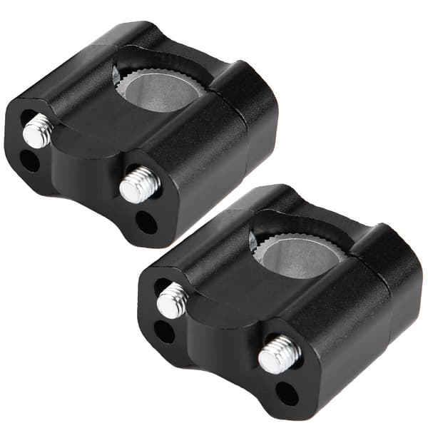 2 stk. Aluminiumlegerings 28mm Motorcykel Styrstang Montering Klemmer Riser Sort