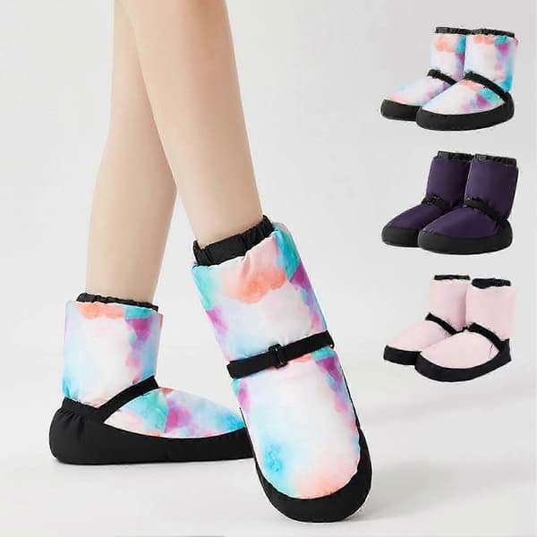 1 par ballet varme sko stilfulde holdbare professionelle polyester bomuld dansesko til vinter[ht] Neon S