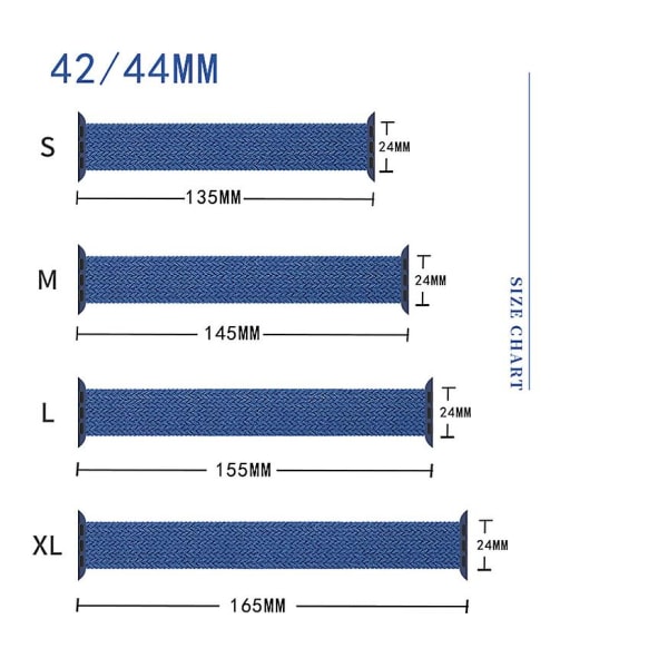 apple watch æble nylonrem L blue