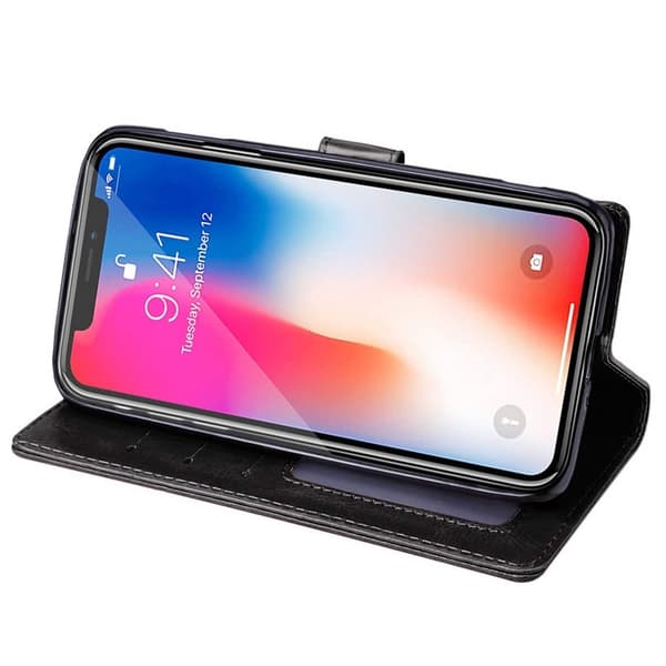 [HT]iPhone 13 Pro Max Pung Etui Sort Læder Etui sort black