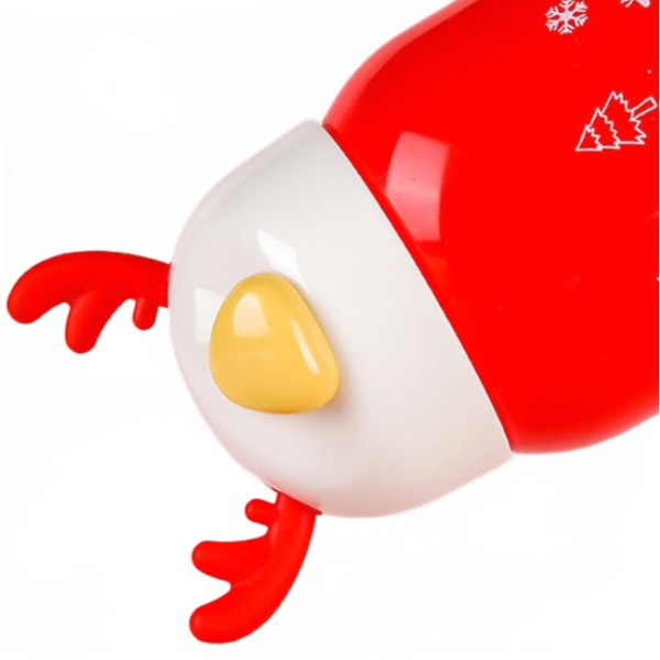 Kreativ tegneserieglasskrus Søt hjortkopp julegave (rød)