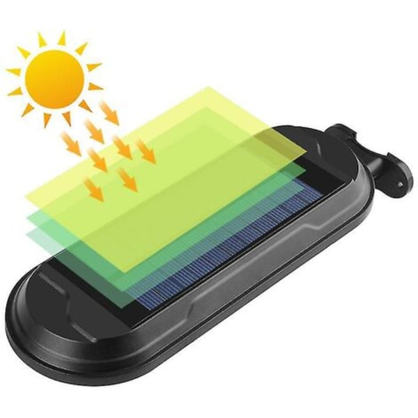 Utendørs Vegglampe Solar LED Sensor Utendørs Vegglampe Sort Hvit Lys