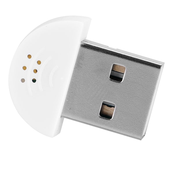 Bærbar USB Mini Studio Mikrofonadapter til PC - Hvid Lydoptagelsesmikrofon White