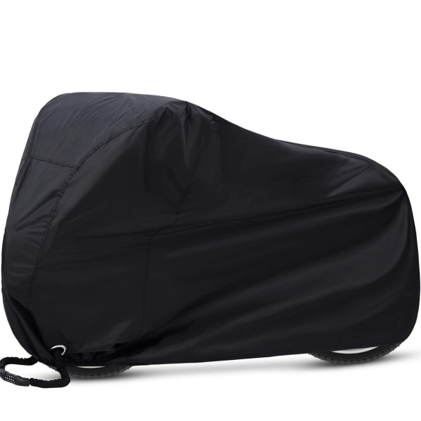 Vanntett sykkeldeksel for 1 sykkel, store sykkeldeksler for utendørs oppbevaring, 210D nylon for doble sykler/vegsykkel/2 barnebi.