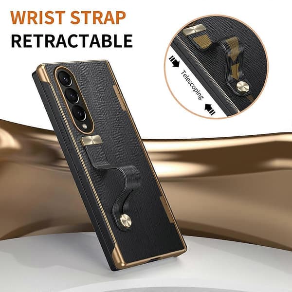 Infällbart handledsband osynligt stativ telefonfodral Black For Galaxy Z Fold4