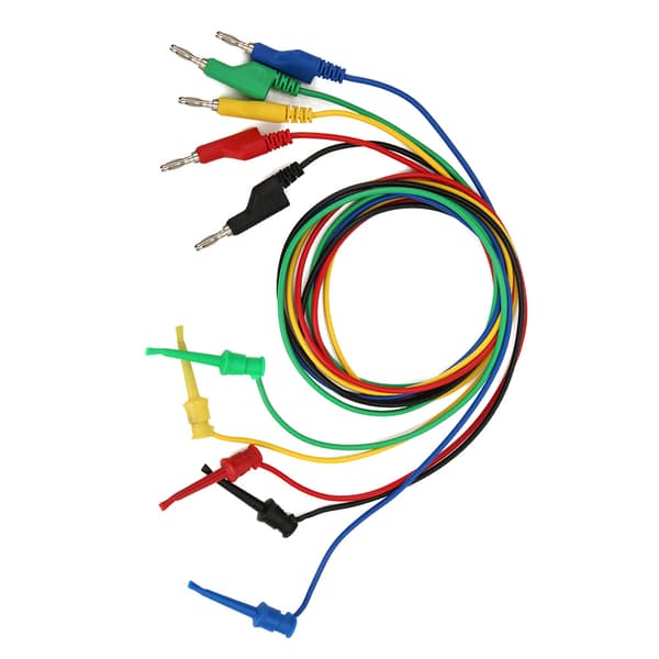 5 stk. 4 mm bananstik til testledning klemme multimeter testkabel tilbehør 1M