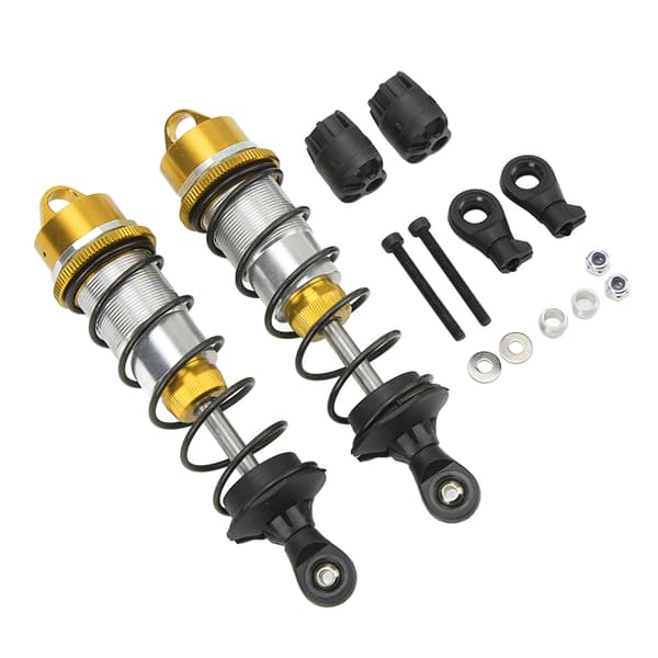 2 stk. RC bil støddæmper aluminiumslegering balancerende drev høj elasticitet RC front støddæmper til ARRMA 1/7 1/8 guld