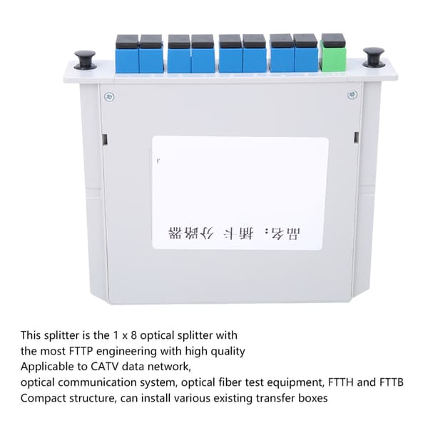 Højkvalitets 1x8 PLC Fiberoptisk Splitter til Optiske Kommunikationssystemer