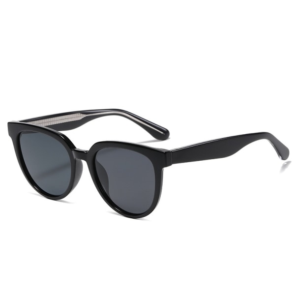 Macaron Solglasögon Custom Concave Streetwear Style Solglasögon Sun Shade Fashion Solglasögon (full grå blank svart båge)