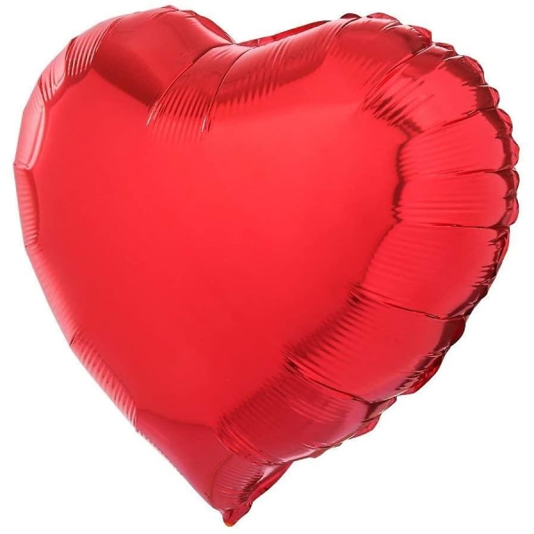 Hjerteformet folieballong rød