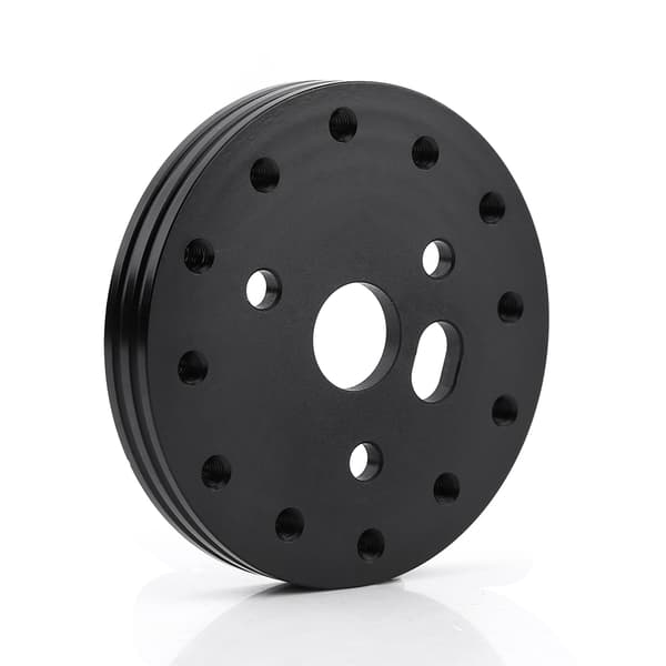 Universal Bil Spacer 0,5 Tommer Hub Adapter til 6 Huls Hjul til 3 Huls Boss Sort