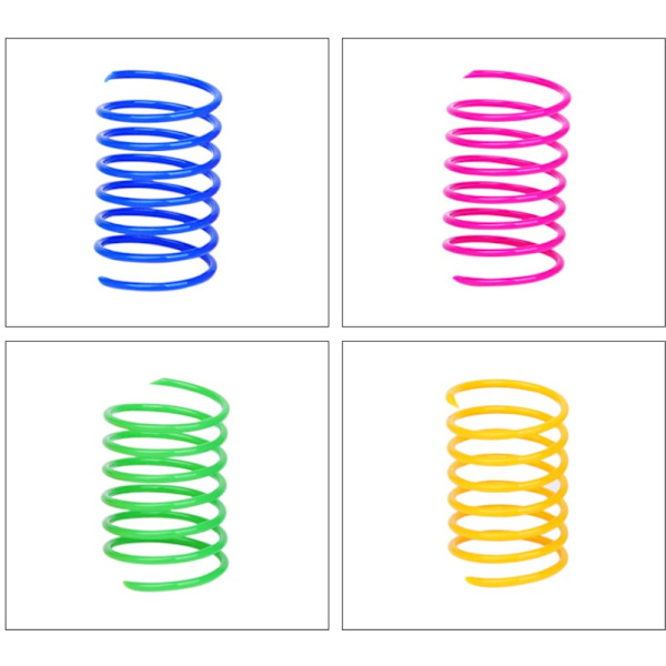Spiralfjäder, 12 st Creative Cat Toys Kill Time and Keep Fit Interactive Cat Toys Starka och hållbara plastfjädrar