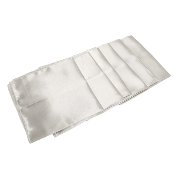 HT 24 stk firkantede satengservietter 17x17 tommer myke og blanke servietter til bryllup, fester og seremonier i hvit farge. White