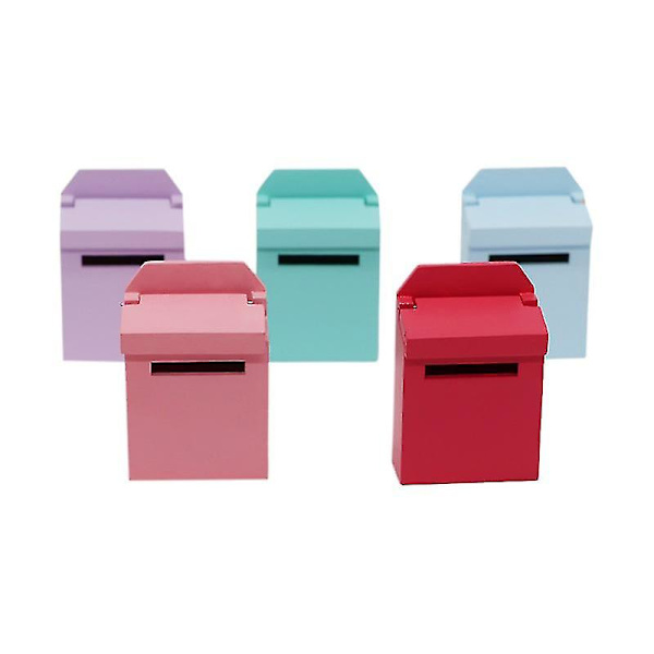 1:12 Fargepostkasse for miniatyrmøbeldukke 3 stk, rosa