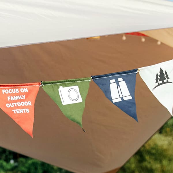 Vimpelbanner 16 Bomullsdekorative Trekantede Vimpelflagg for Campingteltsdekorasjon